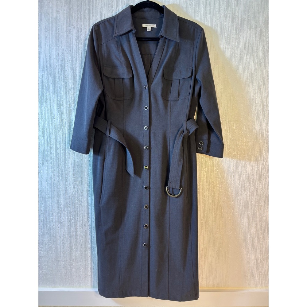 Harve Benard Gray Coat Style Dress Sporty Business Fashion Size 8